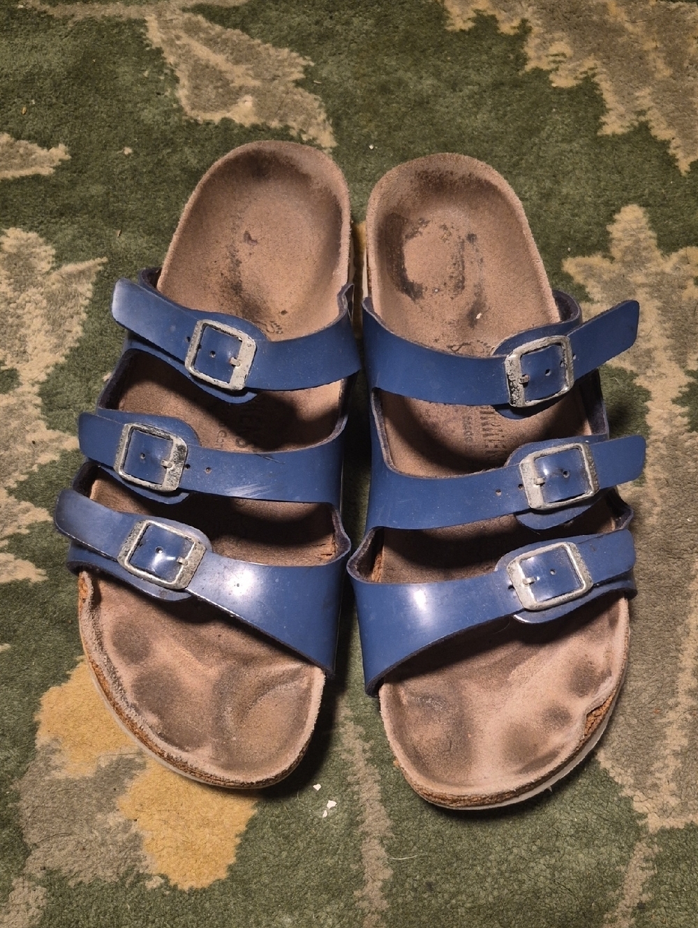 Birkenstock Blue Triple-Strap Kids Sandals